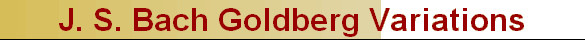 J. S. Bach Goldberg Variations